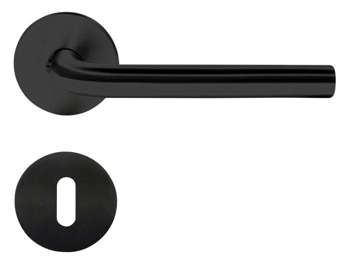 Innerdörrhandtag L-grepp Svart 